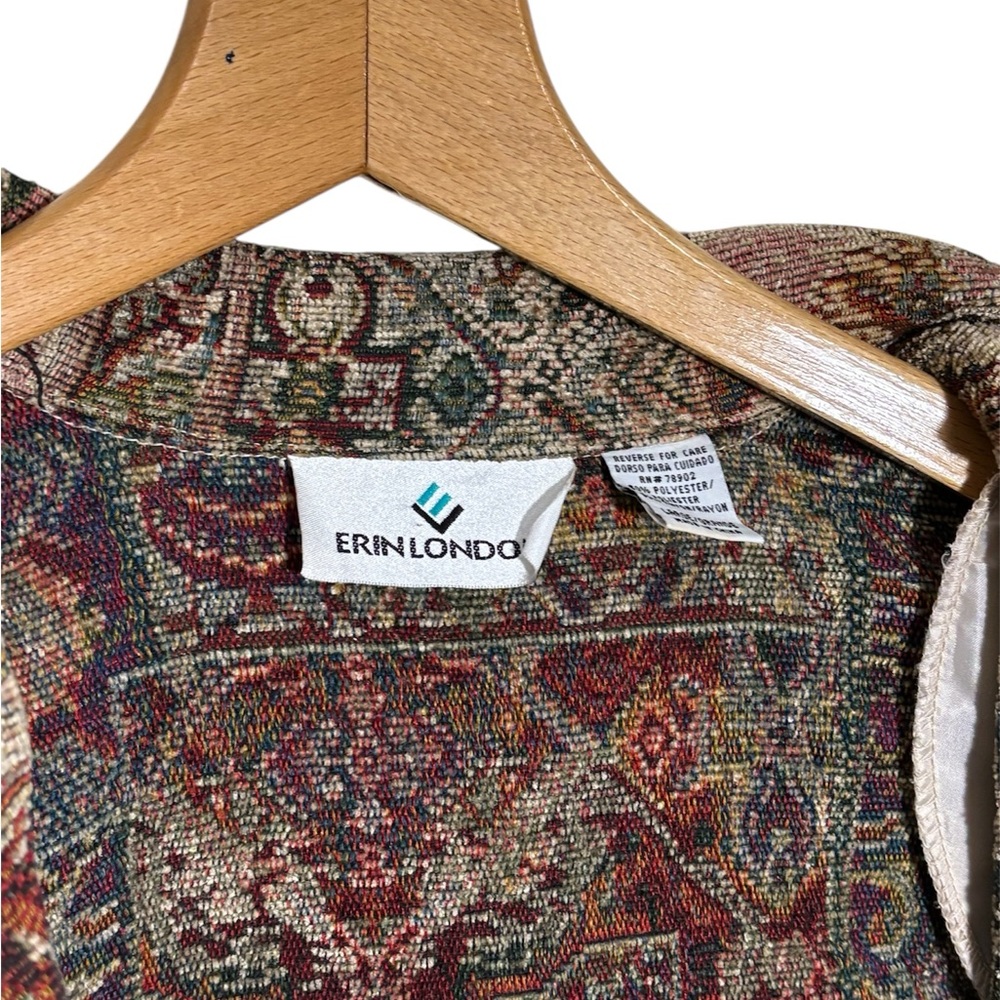 Erin London tapestry jacket,multi-colored paisley floral pattern. Women’s Large - Picture 4 of 6